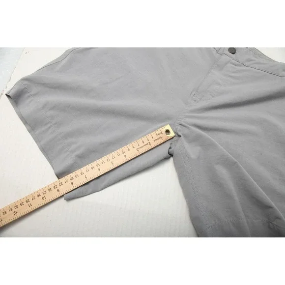 Faherty Shorts Mens 35 Gray All Day Hybrid Drawstring Zip Pocket Stretch Tech - Picture 10 of 11